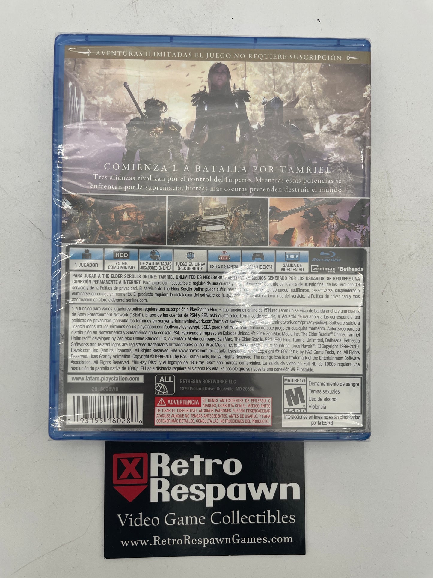 Elder Scrolls Online: Tamriel Unlimited [En Español]- Playstation 4 (Sealed)
