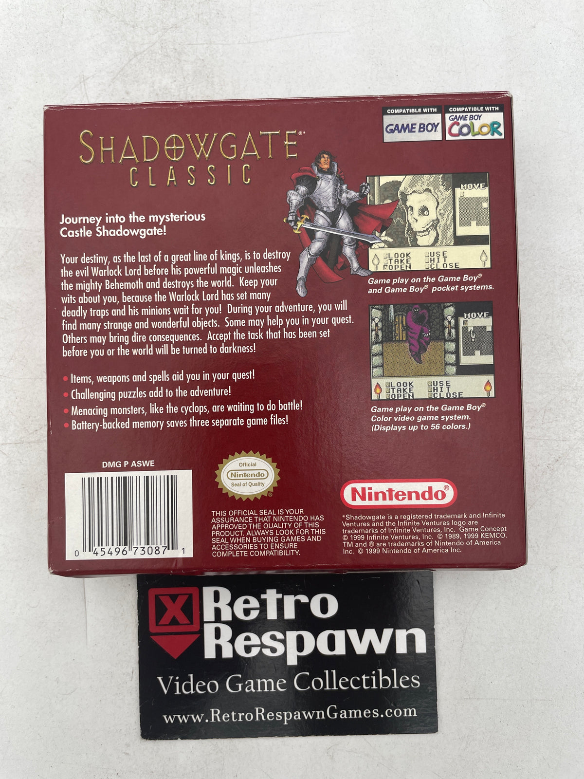 Shadowgate Classic - GameBoy Color (Complete)