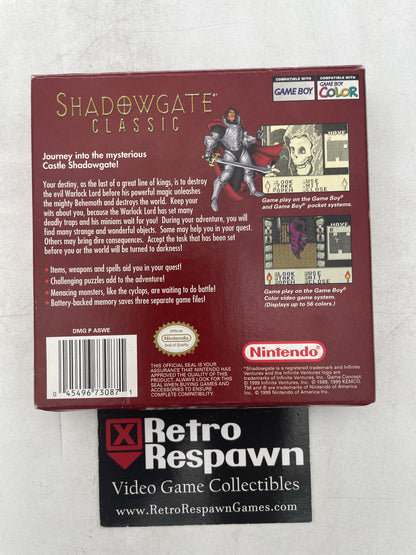 Shadowgate Classic - GameBoy Color (Complete)