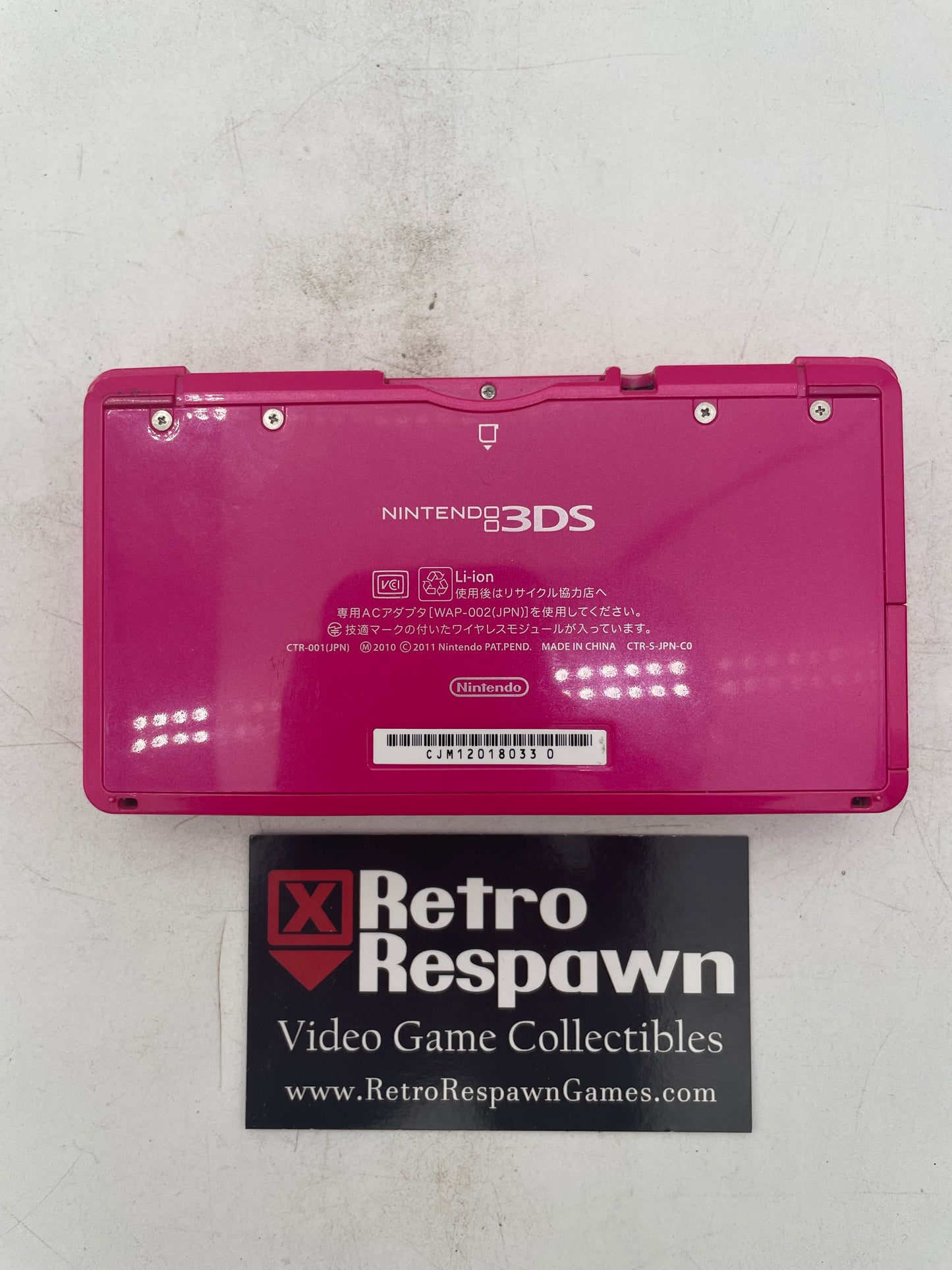 Nintendo 3DS Gloss Pink [Region Free] - JP Nintendo 3DS (Console + Charger)