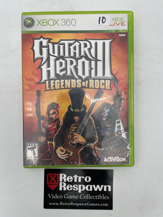 Guitar Hero III Legends of Rock - Xbox 360 (Complete)
