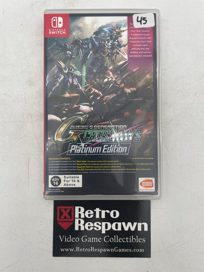 SD Gundam G Generation Cross Rays [Platinum Edition] - Nintendo Switch (Complete)