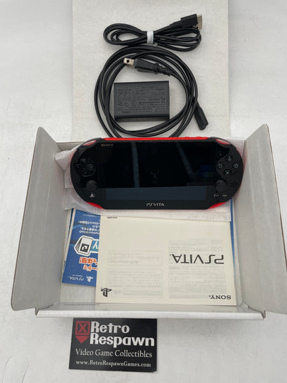 Modded PsVita 2000 Red/Black Super Value Pack - JP PlayStation Vita (Complete)