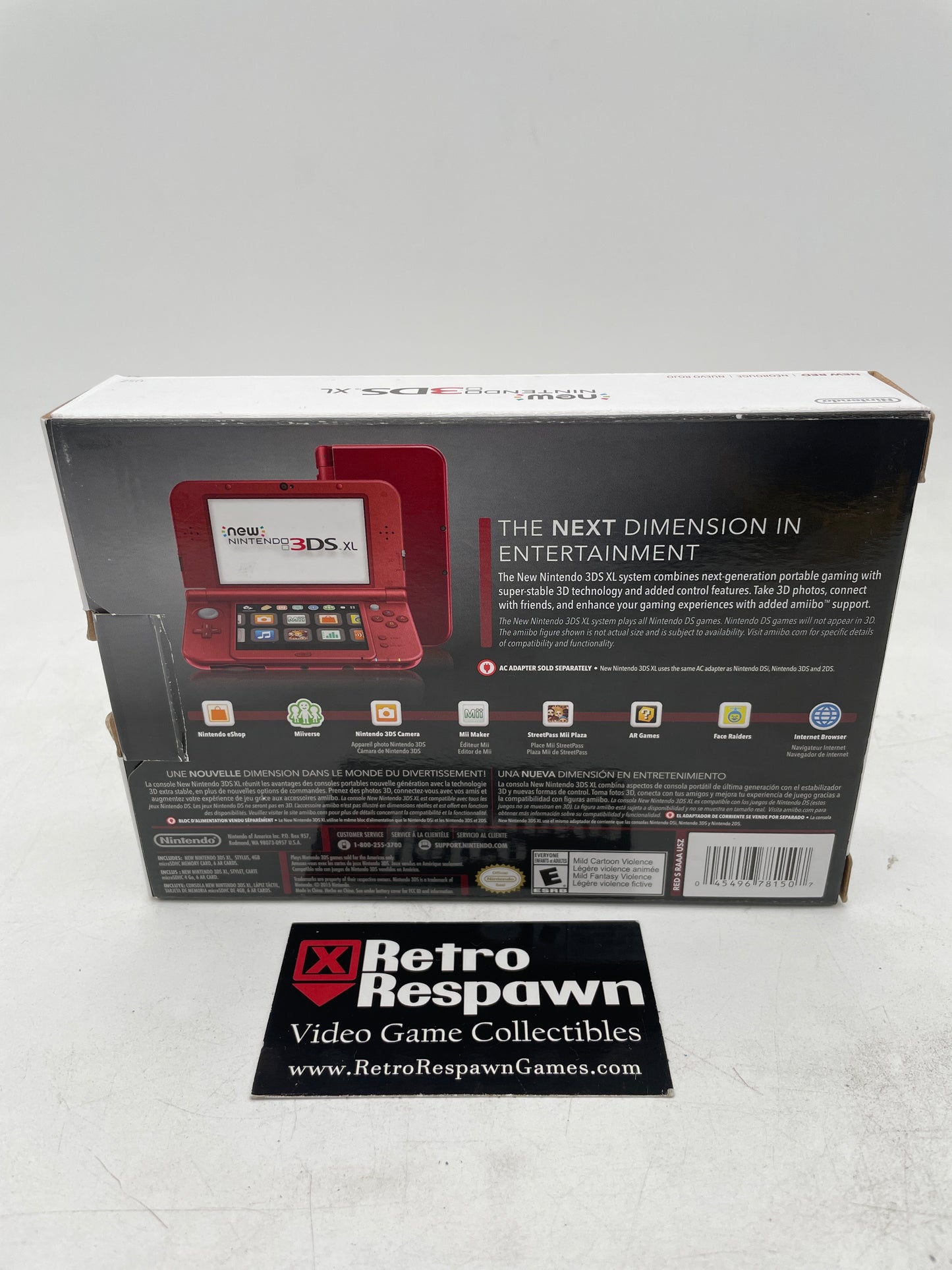 New Nintendo 3DS XL Red - Nintendo 3DS (No Manual)