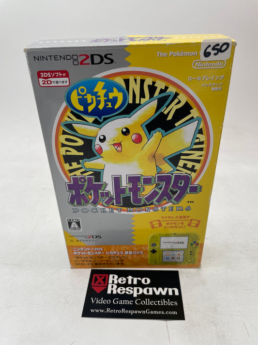 Modded Nintendo 2DS Pokemon Pocket Monster Yellow [Limited Edition] - JP Nintendo 3DS (Complete)