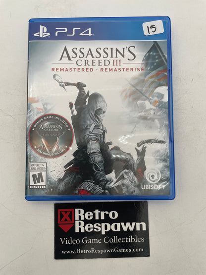 Assassin's Creed III Remastered - Playstation 4 (Complete)