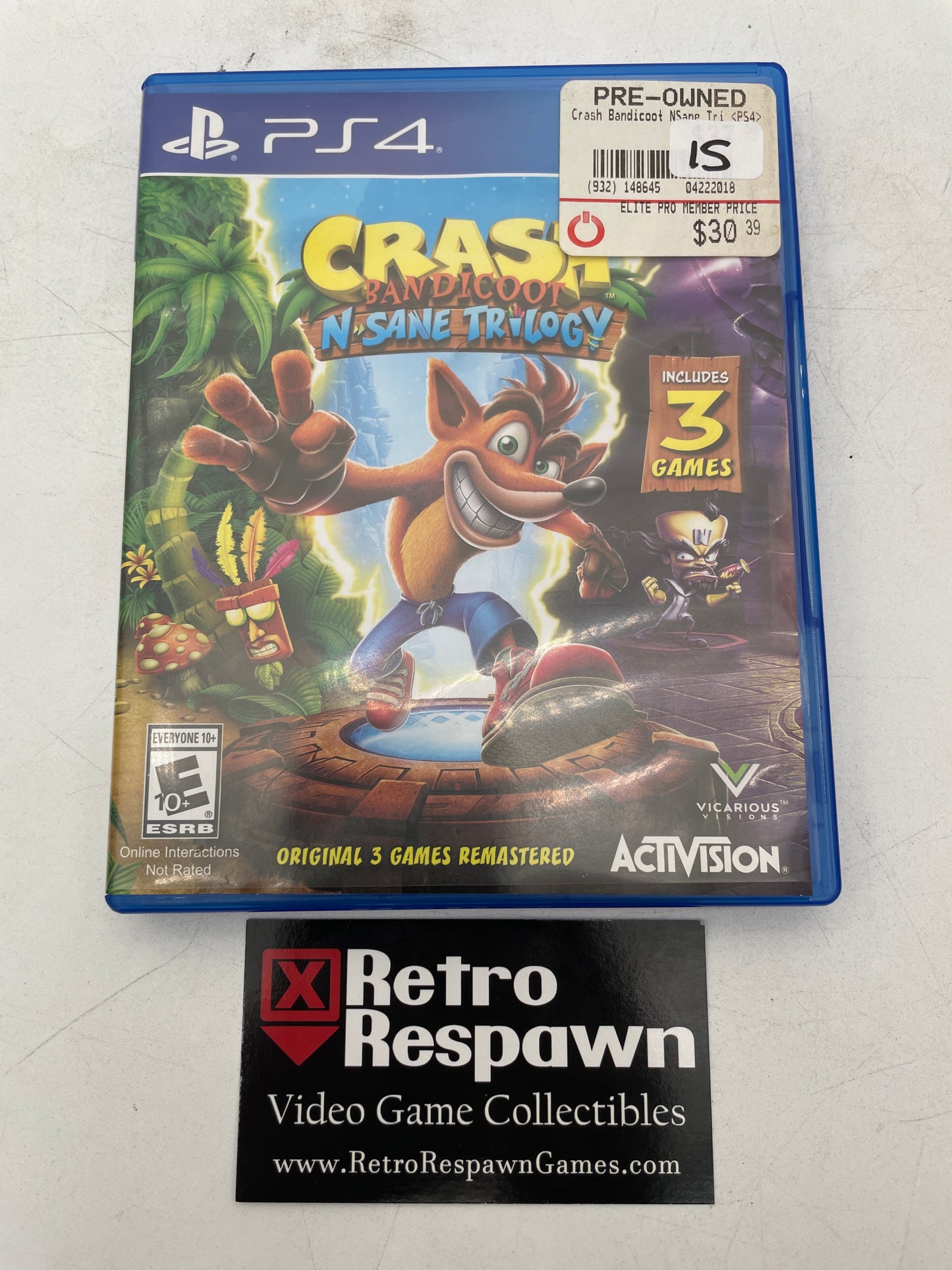 Crash Bandicoot N. Sane Trilogy - Playstation 4 (Complete)