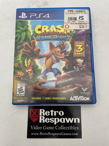 Crash Bandicoot N. Sane Trilogy - Playstation 4 (Complete)