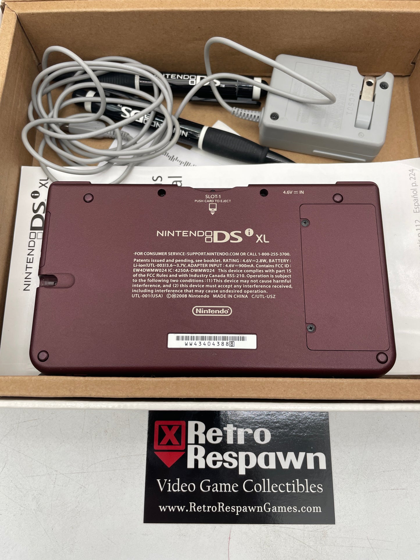 Nintendo DSi XL Burgundy - Nintendo DS (Complete)