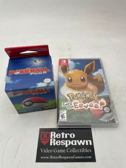Pokemon Let's Go Eevee [Poke Ball Plus Bundle] - Nintendo Switch (Complete/Game is Sealed)