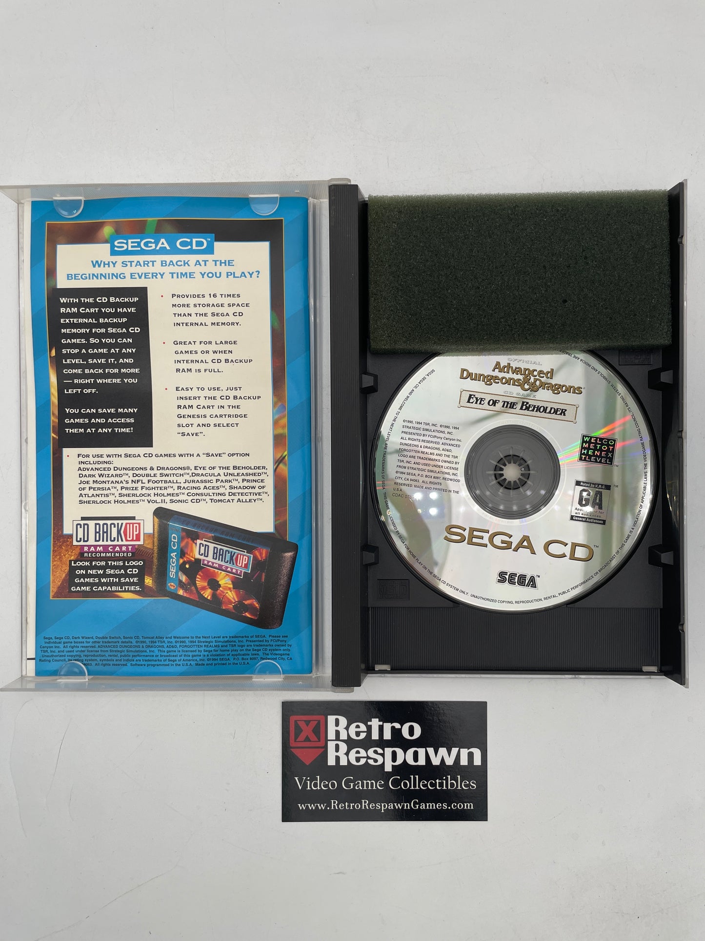 Advanced Dungeons & Dragons Eye of The Beholder - Sega CD (Complete)
