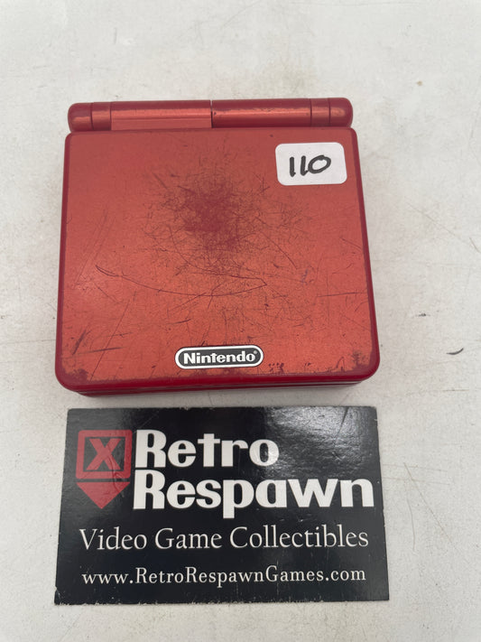 Red Gameboy Advance SP 001 - GameBoy Advance (Console + Charger)