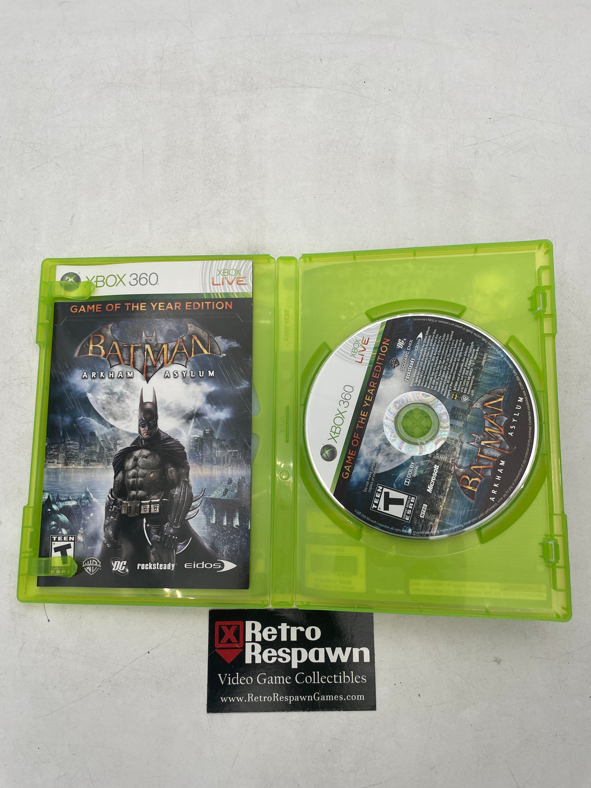 Batman: Arkham Asylum Game of the Year [Rare Non Greatest Hits] - Xbox 360 (Complete)