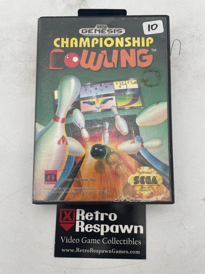Championship Bowling - Sega Genesis (Complete)