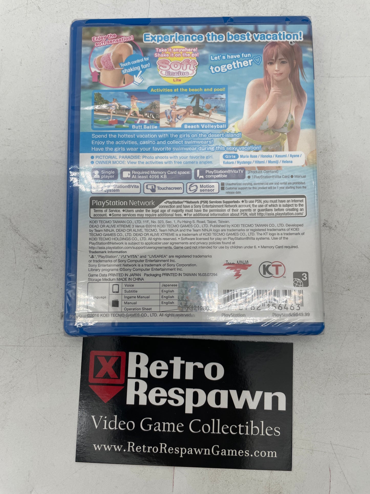 Dead or Alive Extreme 3 Venus - Asian English Playstation Vita (Sealed)