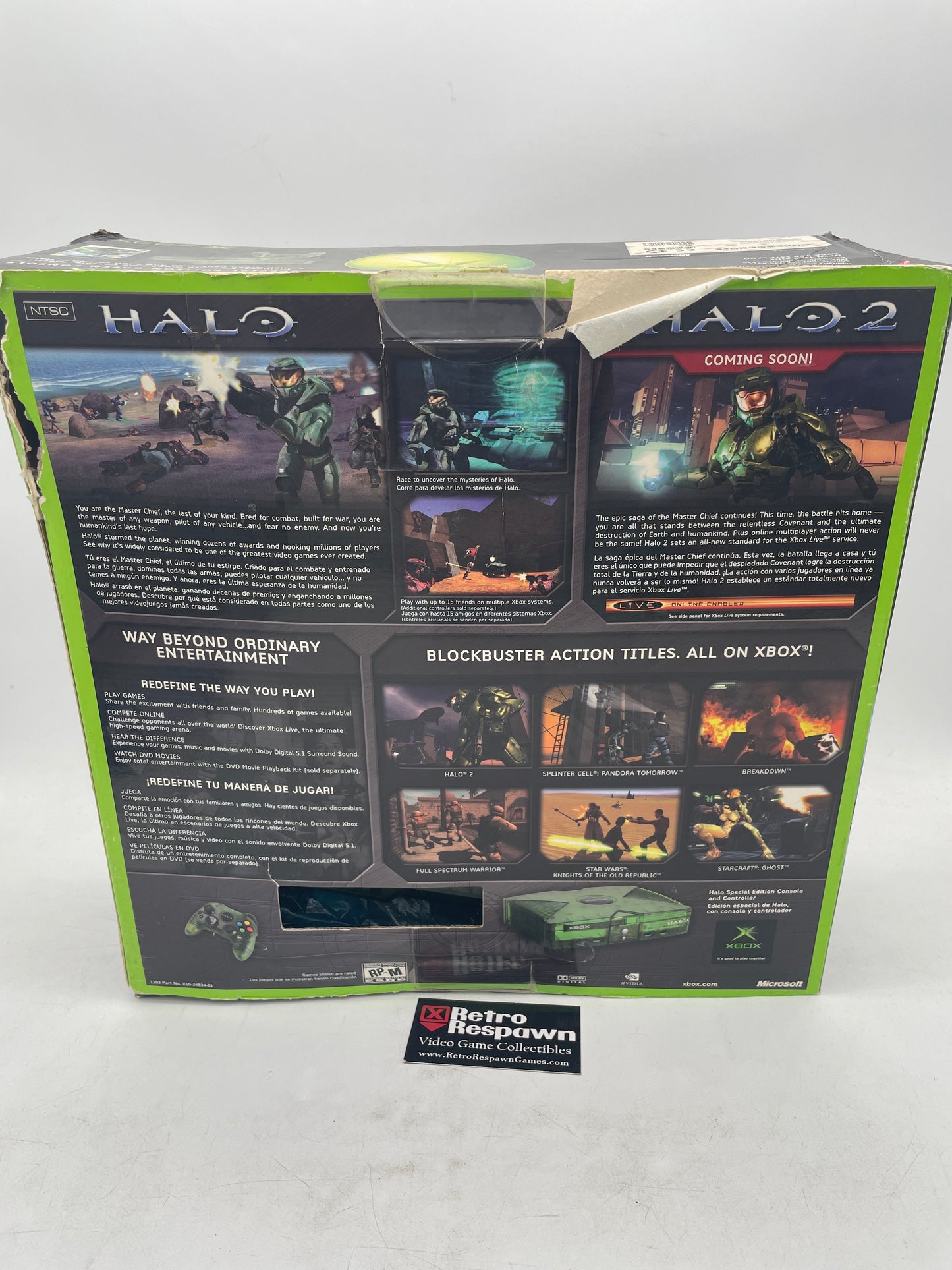 Xbox System [Green Halo Edition] - Xbox (Complete/No Foam)