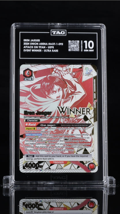 Eren Jaeger English Winner Union Arena - TCG- [Tag 10 Gem, Gem Mint]