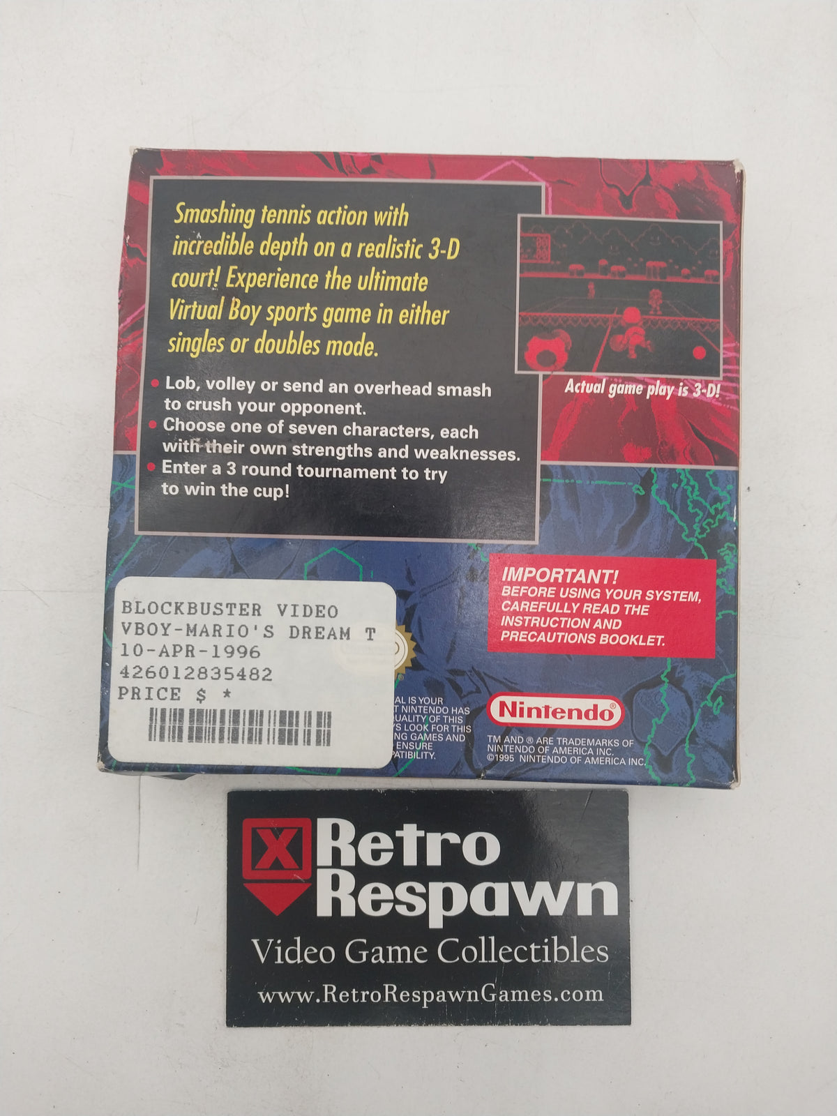 Mario Tennis [Block Buster] - Virtual Boy (Complete)