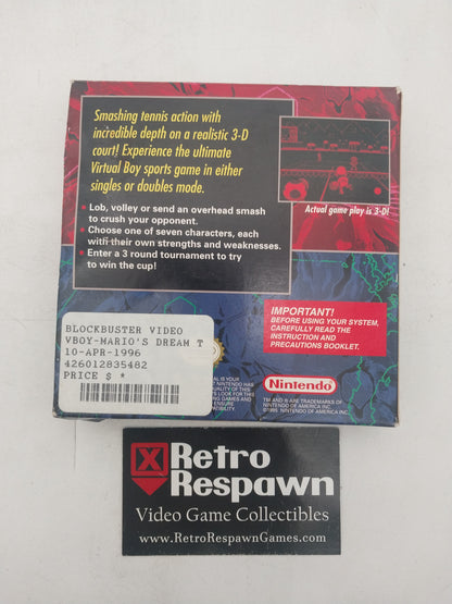 Mario Tennis [Block Buster] - Virtual Boy (Complete)