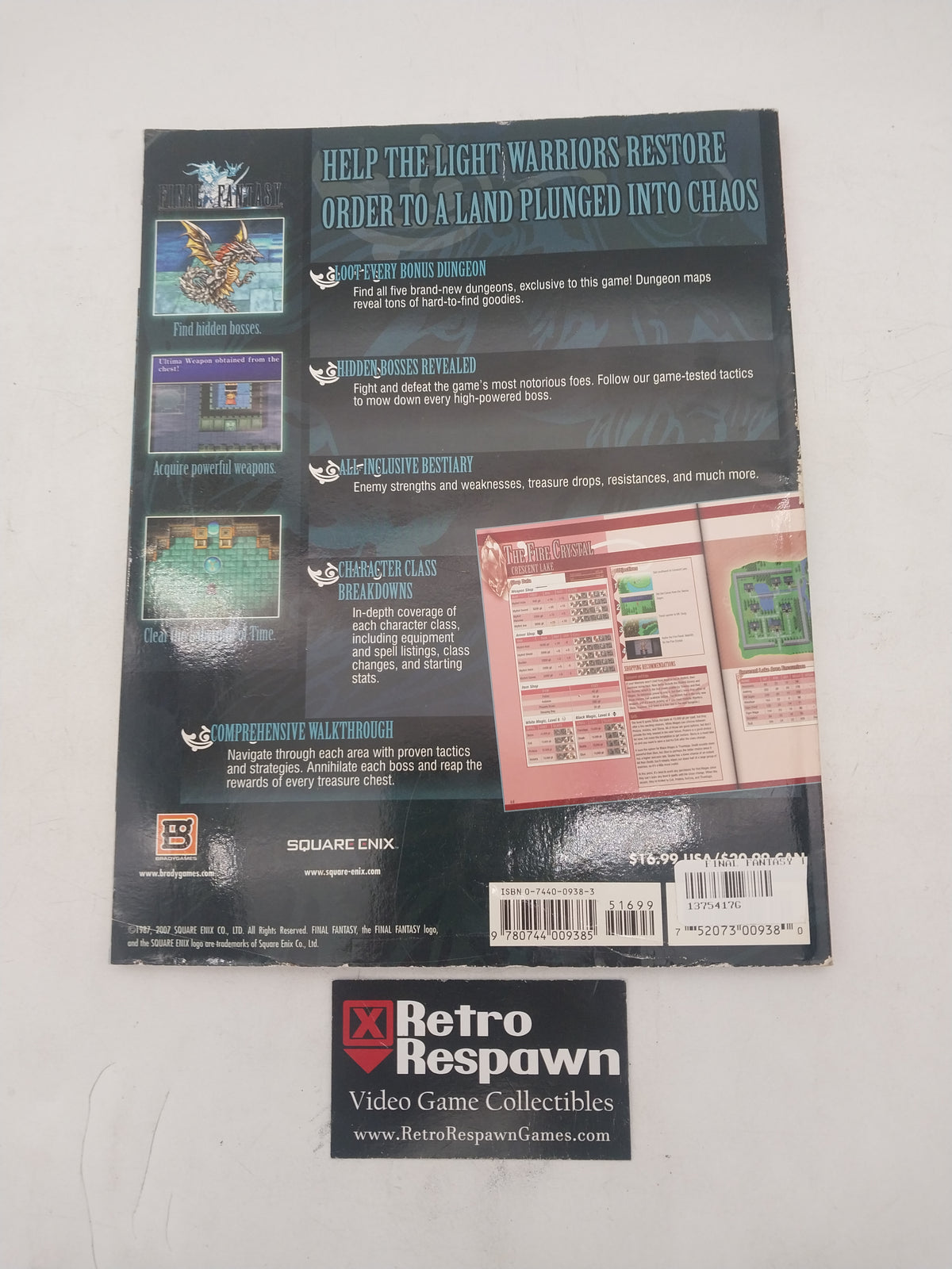Final Fantasy Official Strategy Guide - Brady Games (Used)