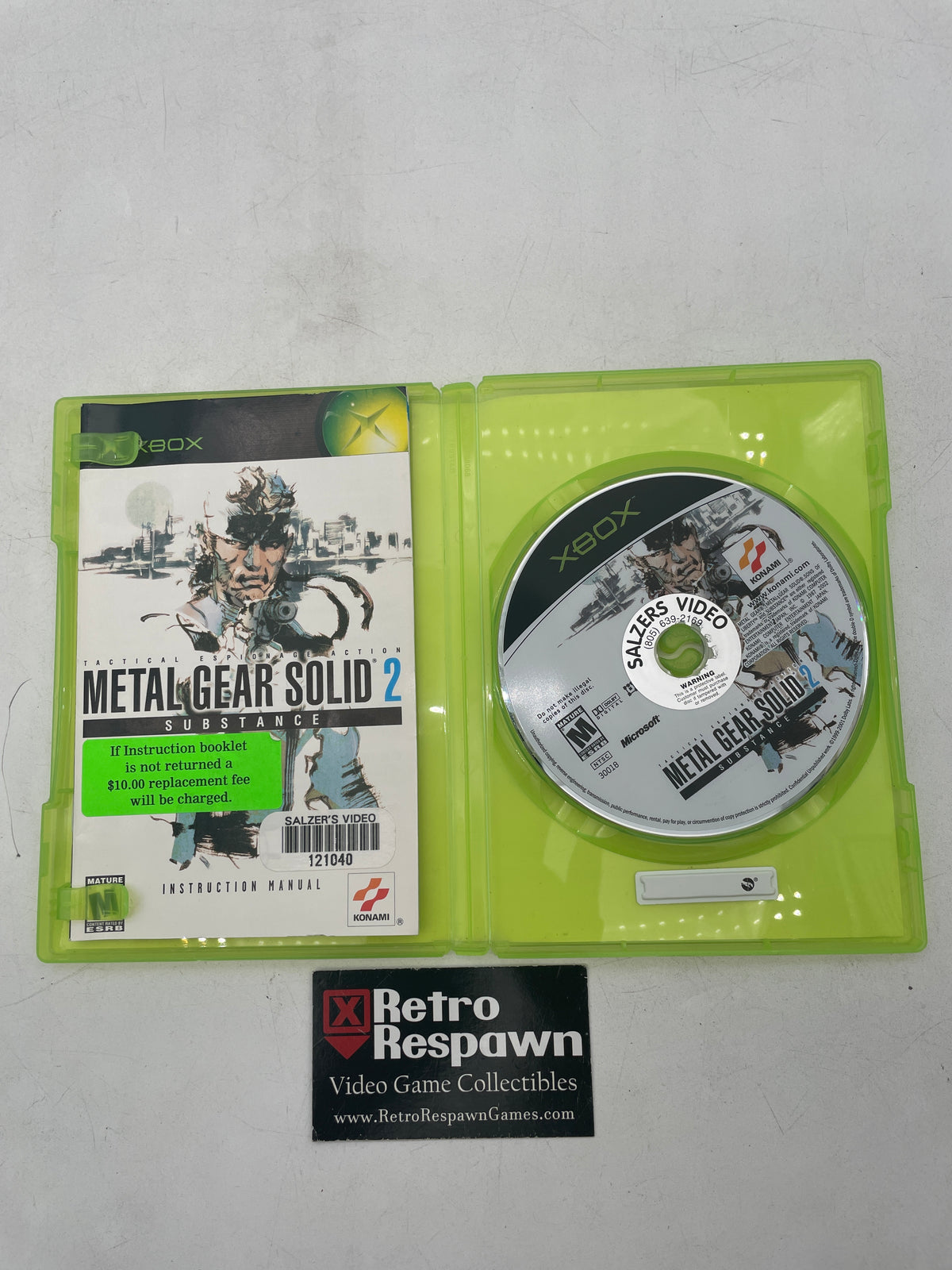 Metal Gear Solid 2: Substance - Xbox (Complete)