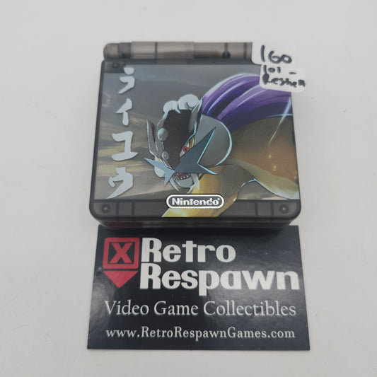 GBA SP [101 Reshelled, Clear Black Raikou] - Nintendo GameBoy Advanced SP (Console + Charger)