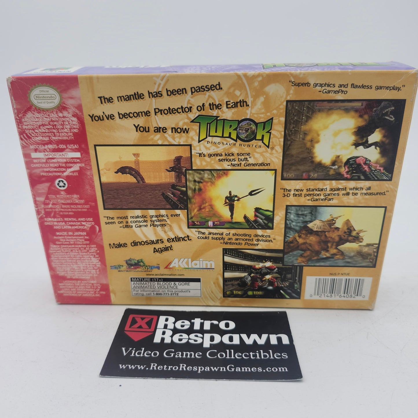 Turok Dinosaur Hunter - Nintendo 64 (Complete)
