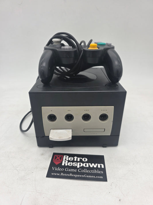 Black GameCube System - Gamecube (Console, Controller all wires + Memory Card)