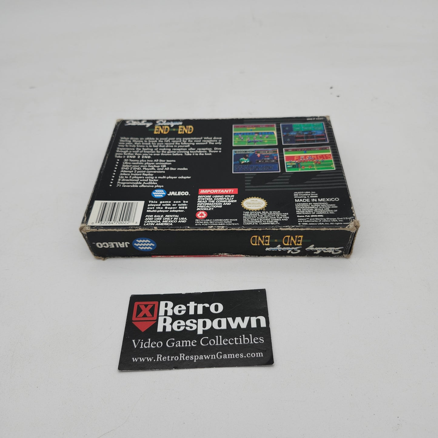 Sterling Sharpe: End 2 End - Super Nintendo (Complete)