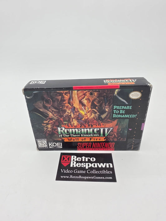 Romance of the Three Kingdoms IV Wall of Fire - Super Nintendo (Complete)