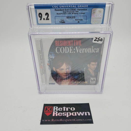 Resident Evil CODE Veronica - Sega Dreamcast (Graded CGC 9.2 A+)