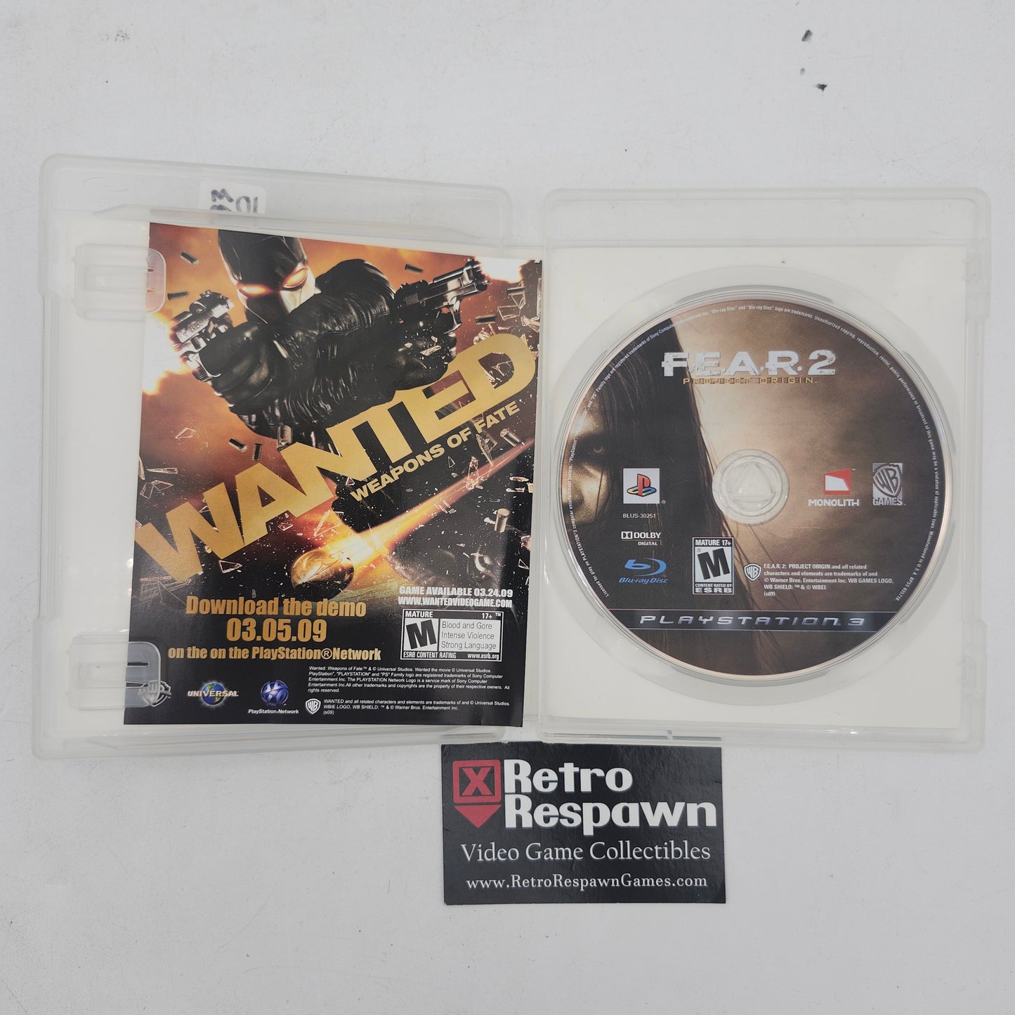 F.E.A.R. 2 Project Origin - Playstation 3 (Missing Manual)