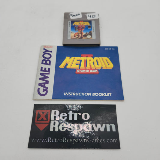 Metroid II: Return of Samus - GameBoy (Game + Manual)