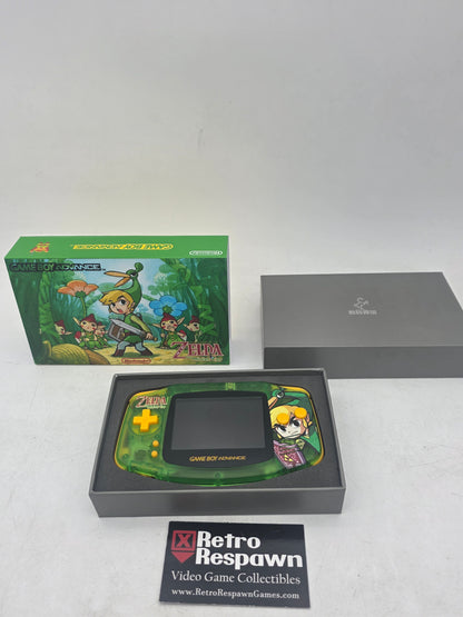 Backlit IPS Zelda The Minish Cap Custom Shell Gameboy Advance - Gameboy Advance (Console + Custom Box)