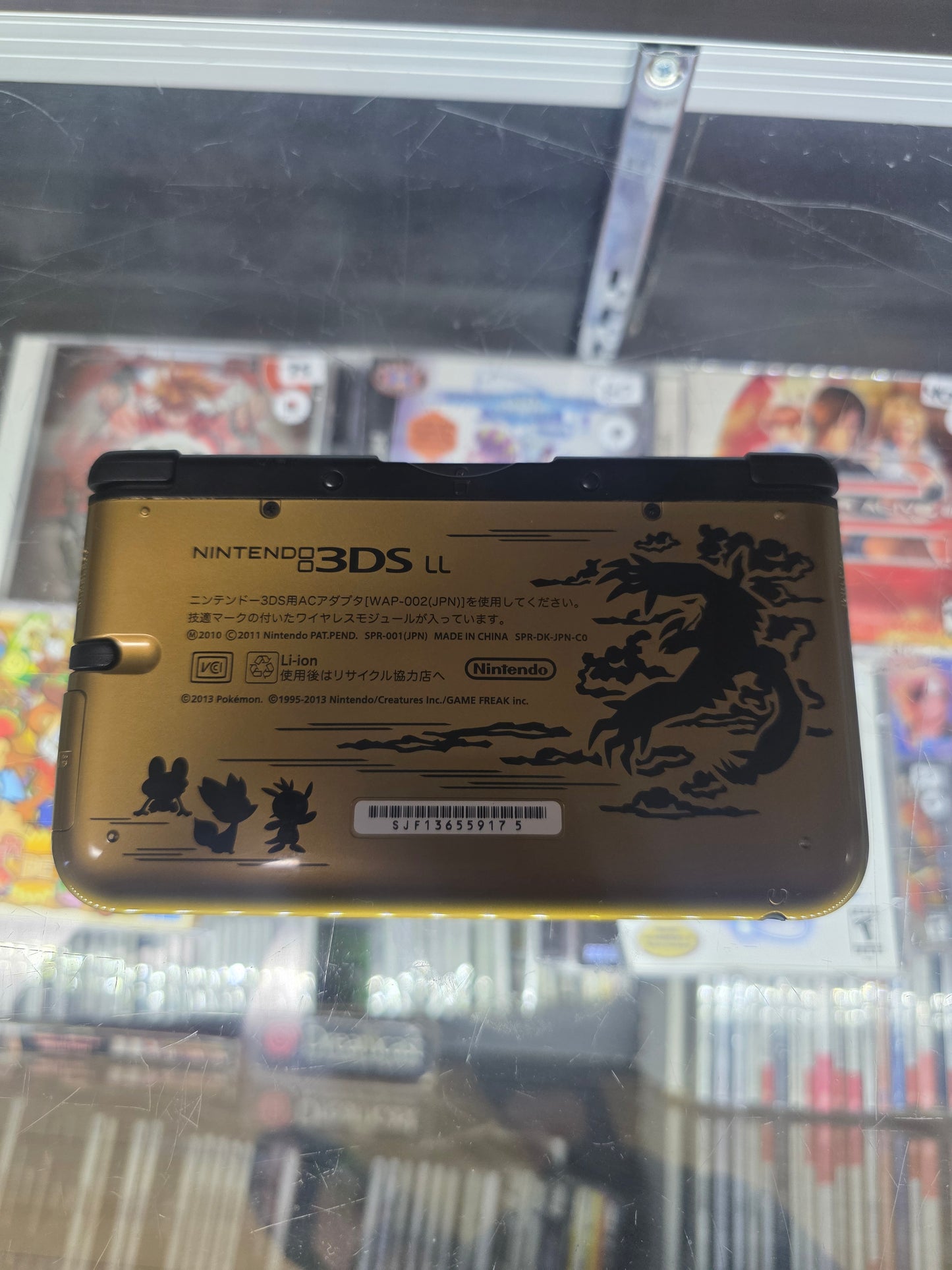 Modded Nintendo 3DS LL Pokemon X Pack Premium Gold Pokemon Center Limited Edition [Region Free] - JP Nintendo 3DS (Complete)