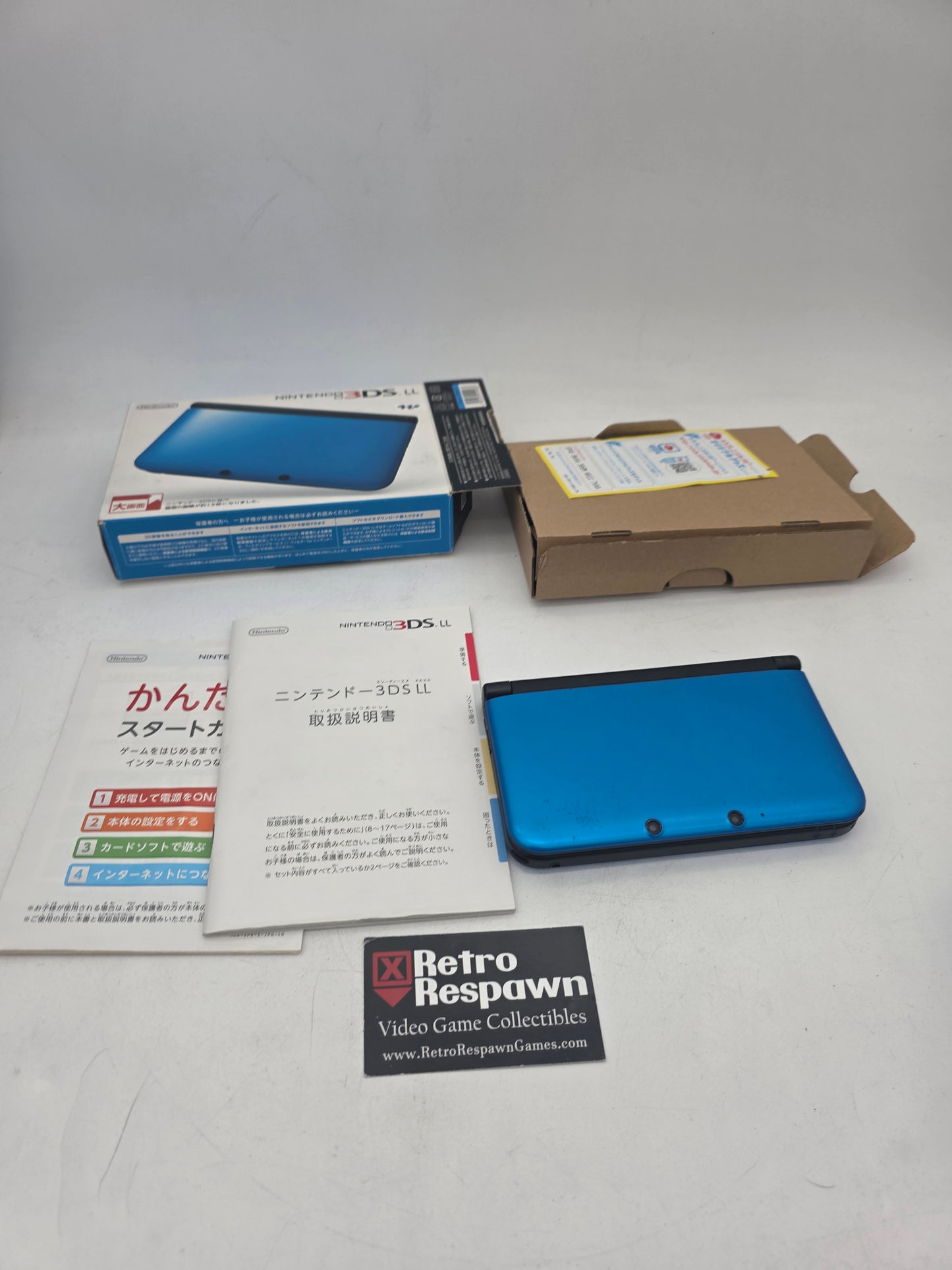 Modded Nintendo 3DS LL Blue & Black - JP Nintendo 3DS (Complete)