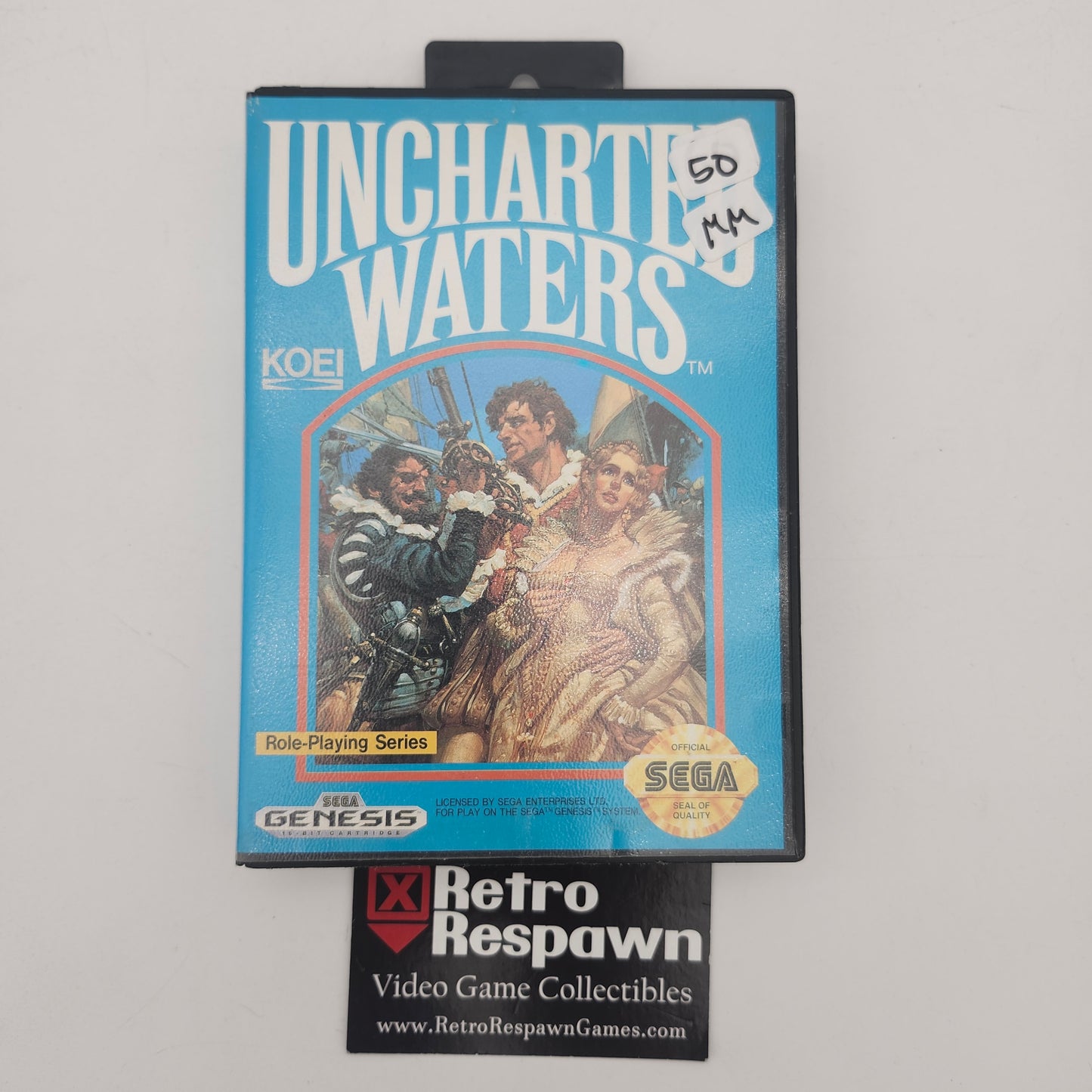 Uncharted Waters [Ripped Label] - Sega Genesis (Missing Manual)