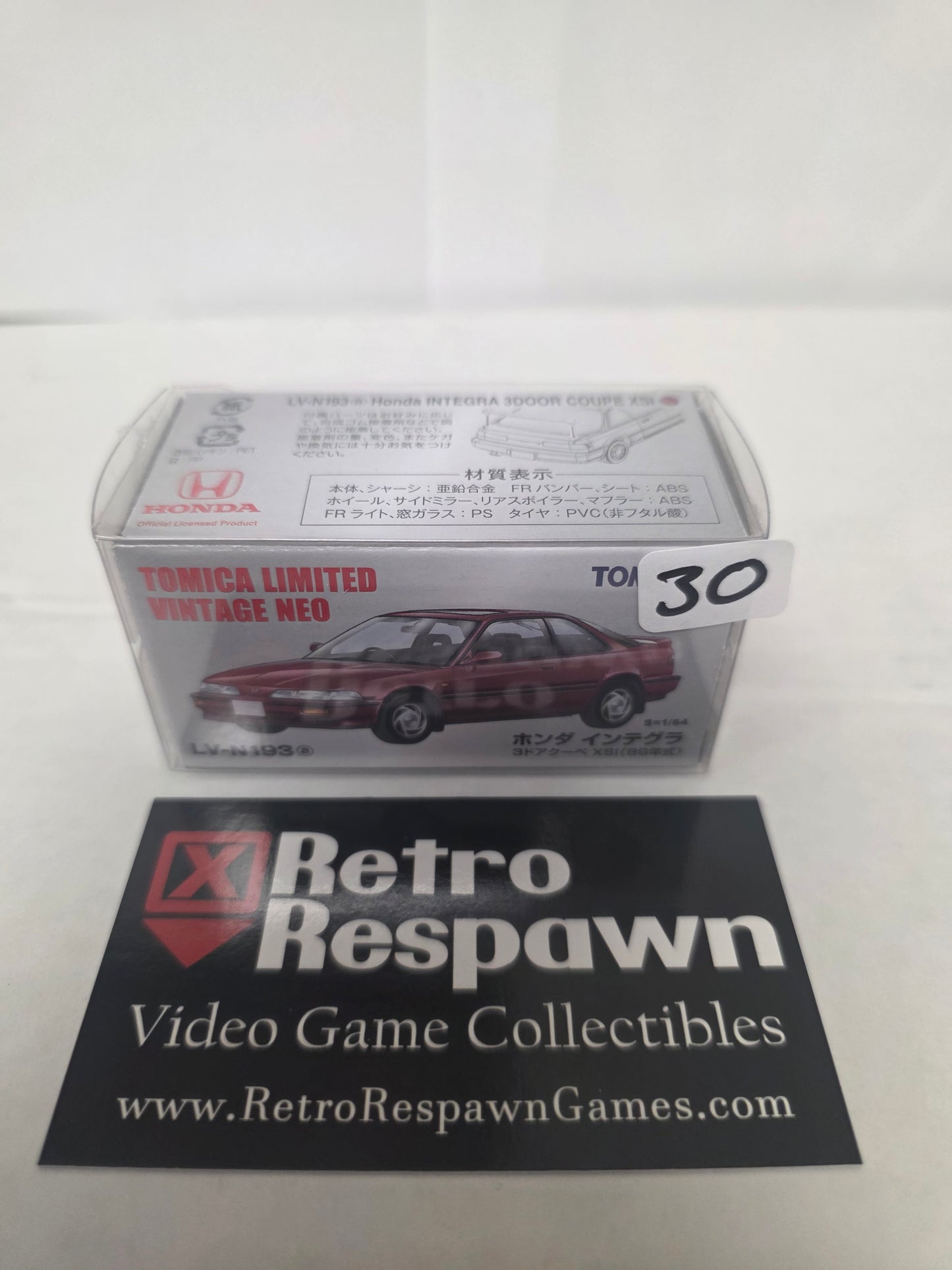 Tomica Limited Vintage Neo LV-N193 Honda INTEGRA 3DOOR COUPE XSi Red 1/64 - Figure/Statue (Complete)
