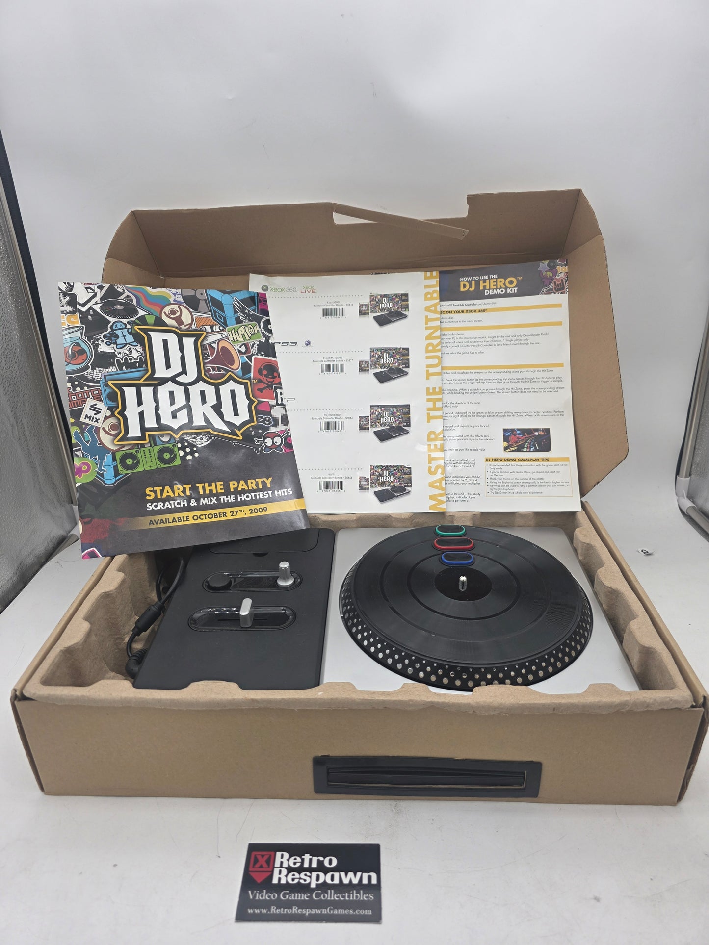 Xbox 360 DJ Hero Retail Demo Kit - Xbox 360 (Complete)