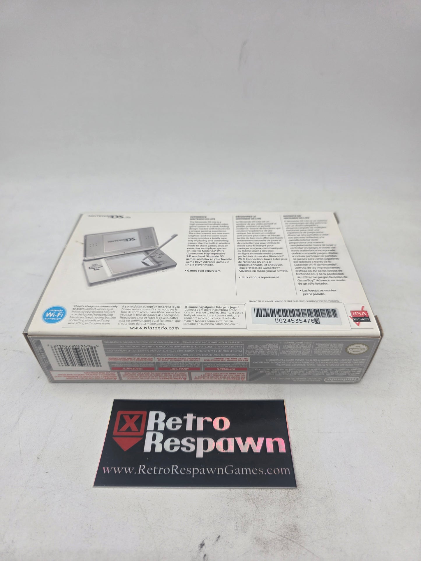 Metallic Silver Nintendo DS Lite - Nintendo DS (Complete)