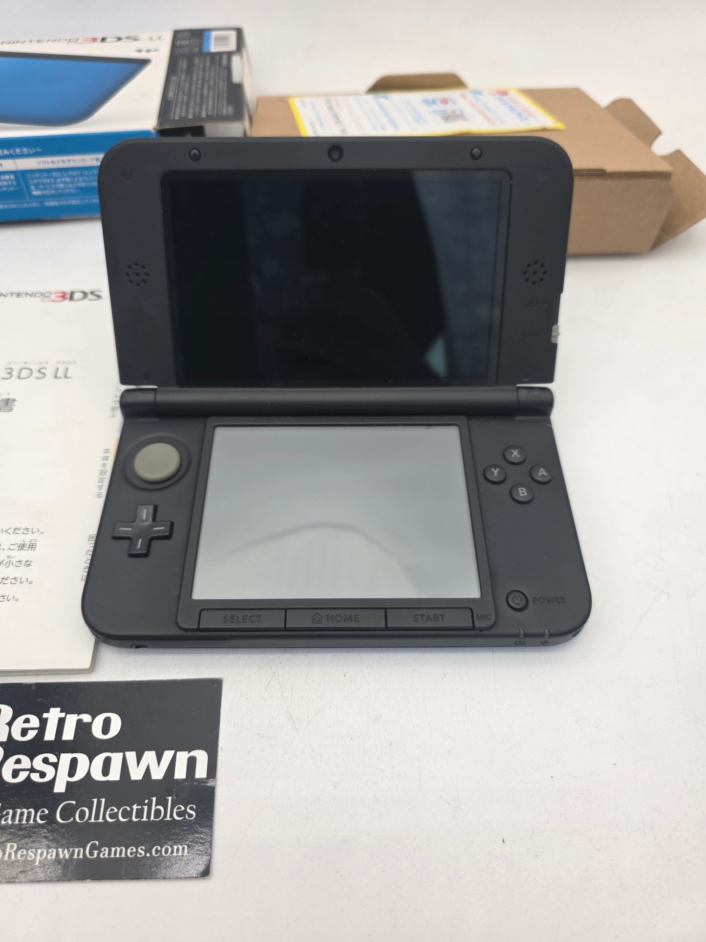 Modded Nintendo 3DS LL Blue & Black - JP Nintendo 3DS (Complete)