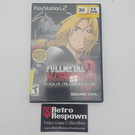 Fullmetal Alchemist 2 Curse of the Crimson Elixir - Playstation 2 (Complete/ No DVD)