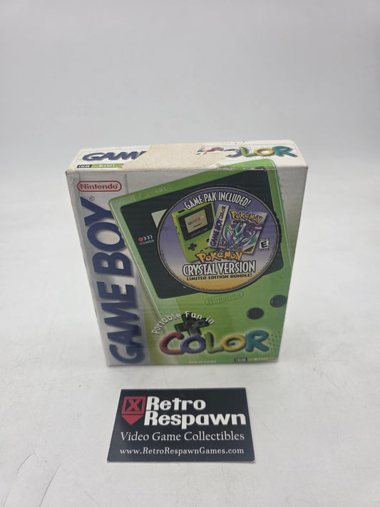 Pokemon Crsytal Version Limited Edition Bundle Kiwi Gameboy - Gameboy (Complete)