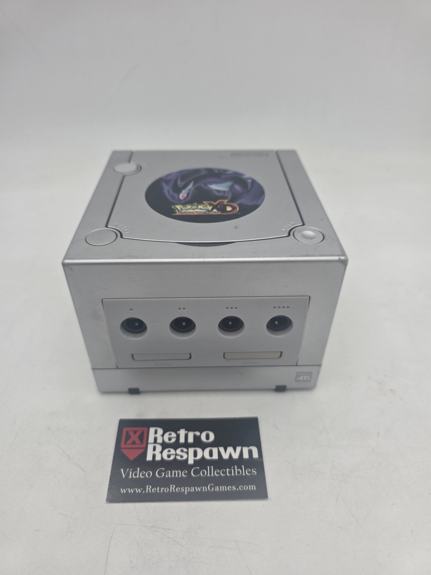 Platinum GameCube System [Pokemon XD: Gale of Darkness Faceplate] - Gamecube (Console+Controller+Wires)