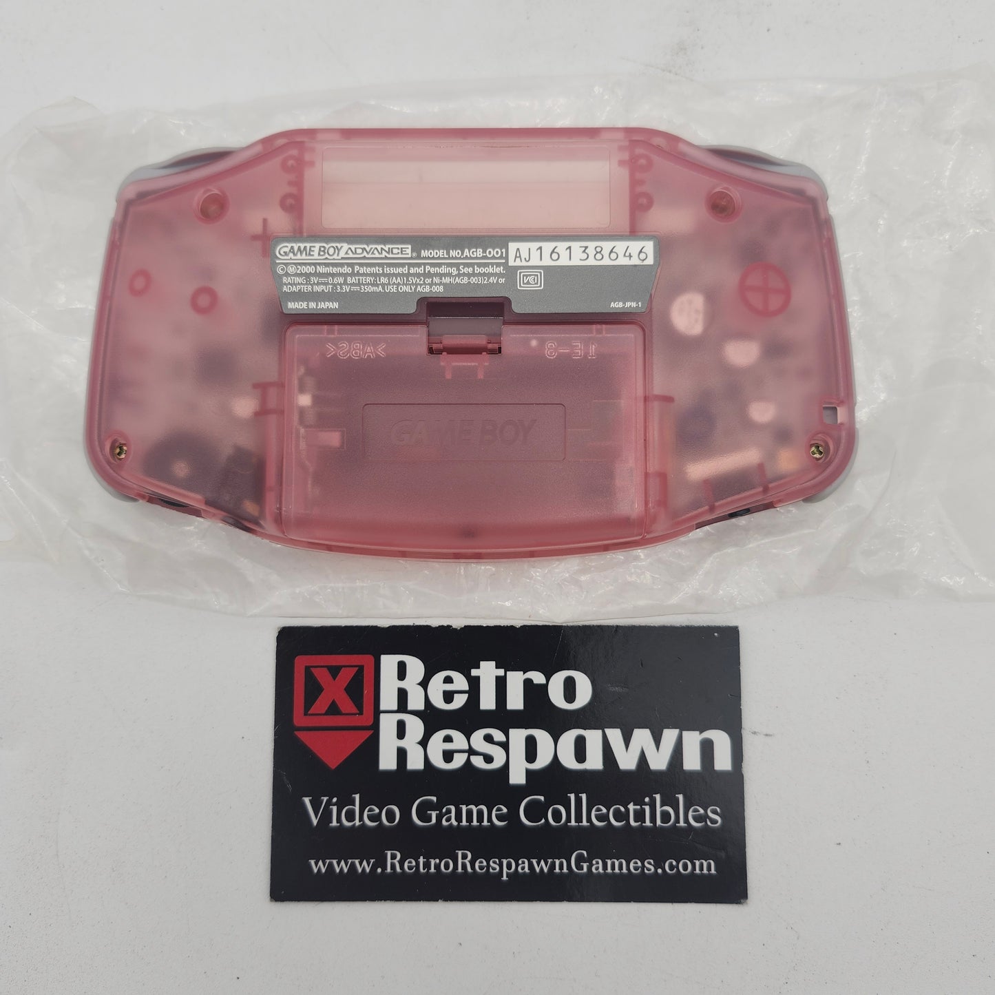 Fuschia Pink Gameboy Advance System - JP Gameboy Advance (Complete)