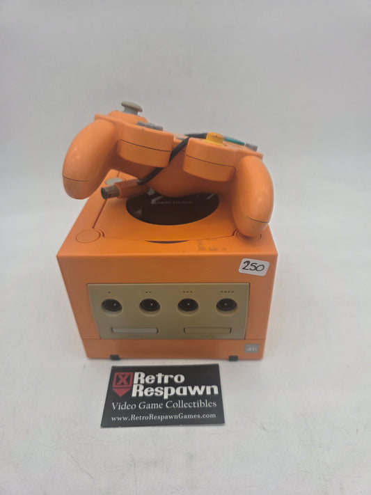 Pico modded Region Free Spice Orange Gamecube System - JP Gamecube (Console, Controller all the wires)