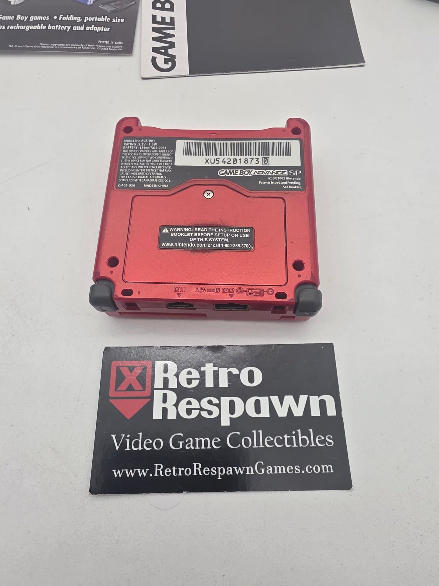 Red Gameboy Advance SP - GameBoy Advance (Complete)