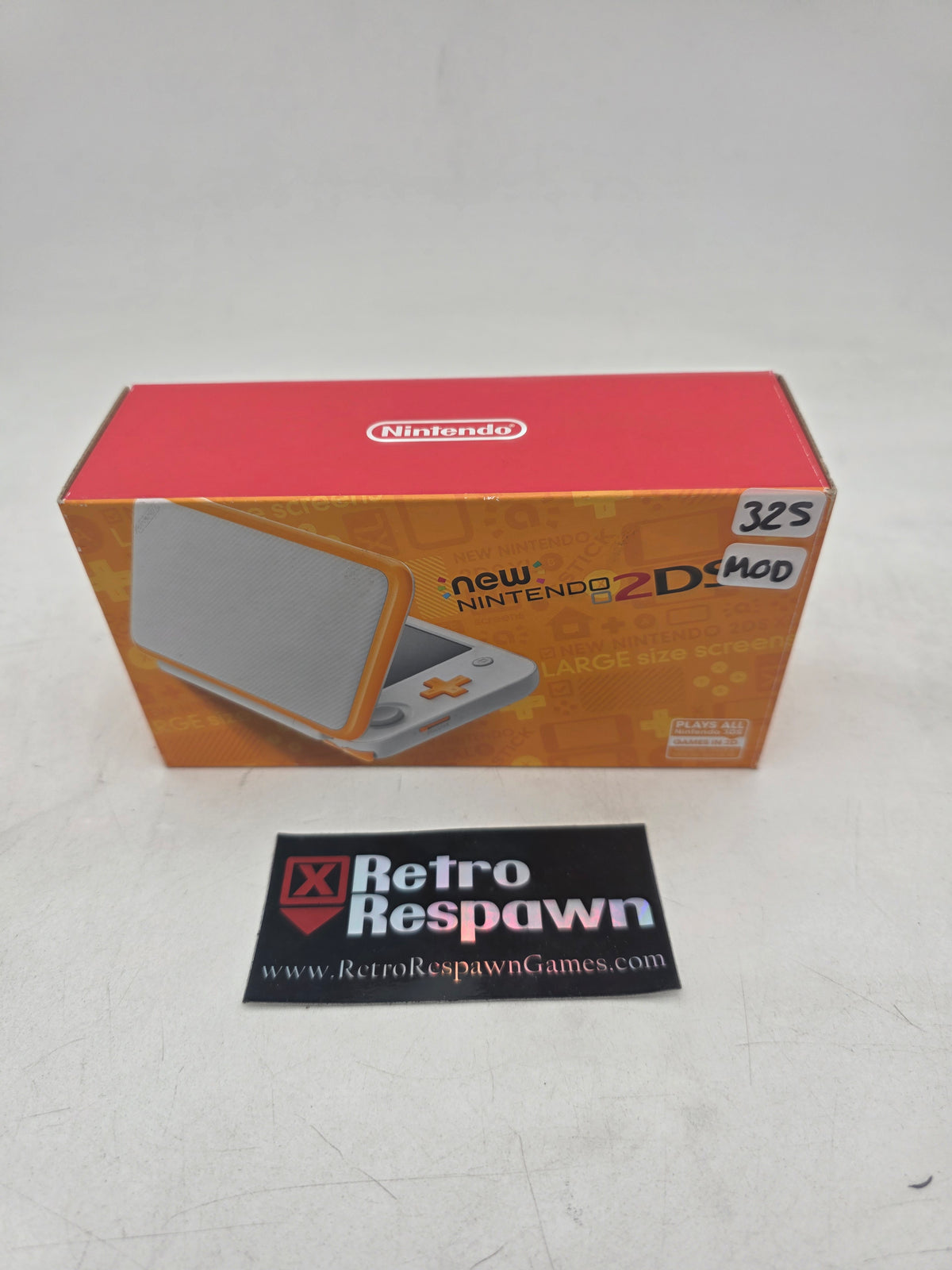 CFW New Nintendo 2DS XL White & Orange - Nintendo 3DS (Complete)