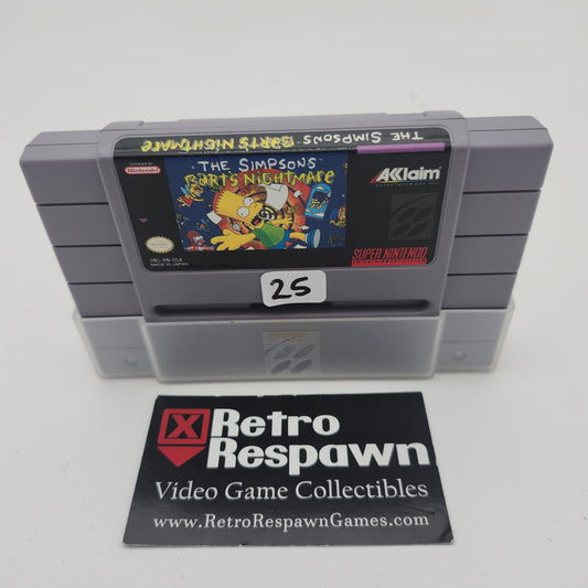 The Simpsons Bart's Nightmare - Super Nintendo (Game Only)
