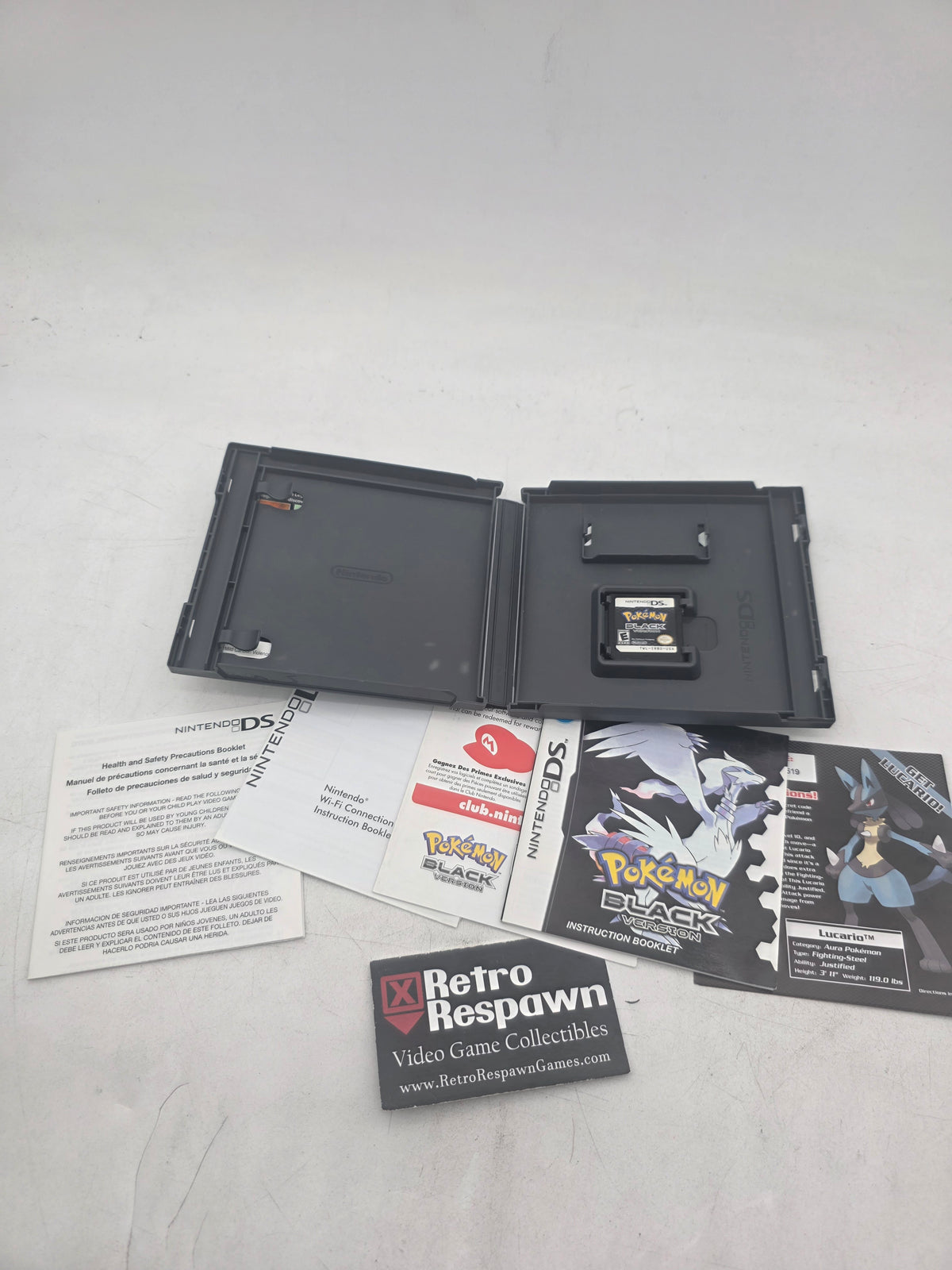 Pokemon Black [Lucario Varient] - Nintendo DS (Complete)